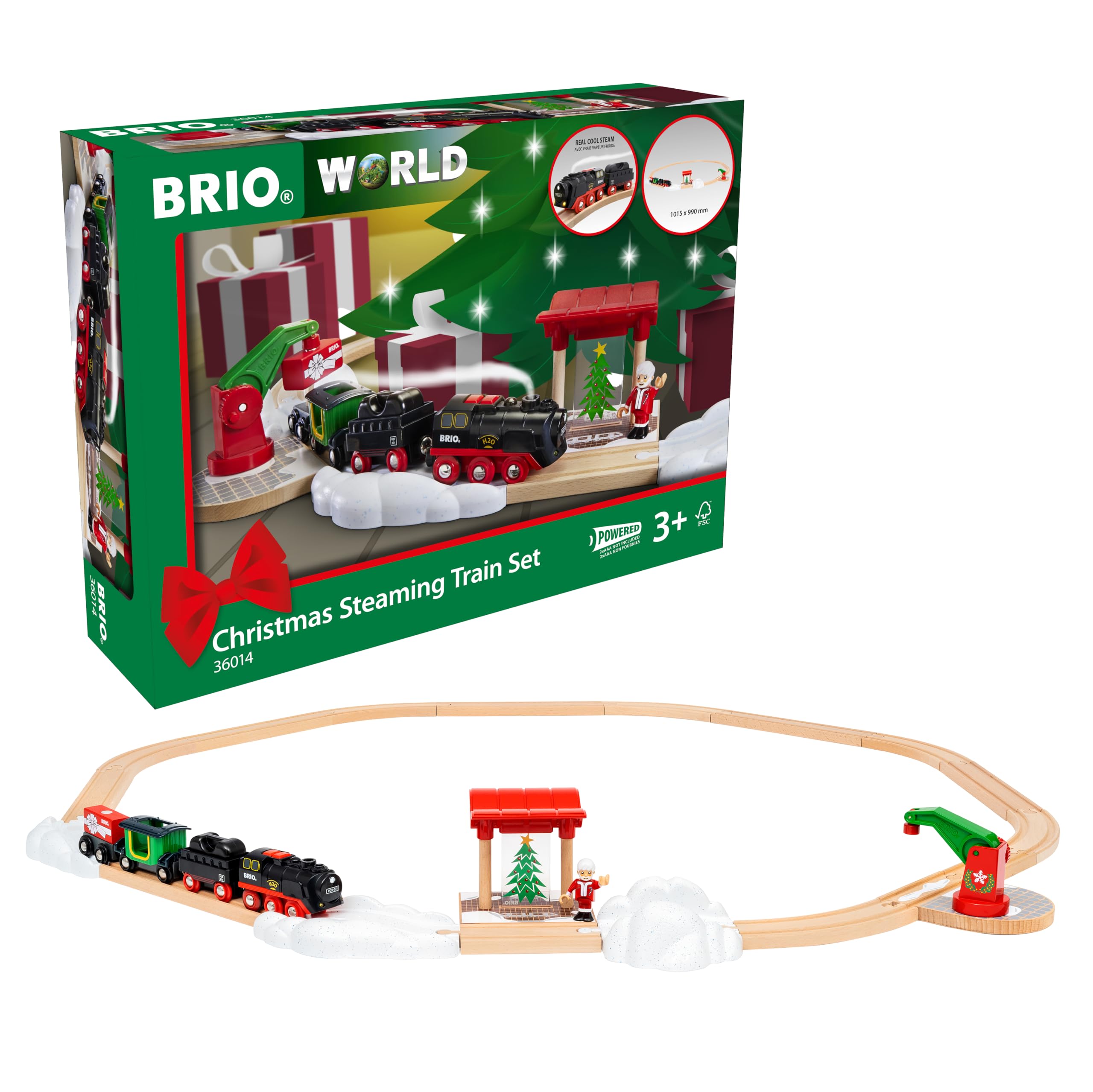 Amazon.com: BRIO World - Christmas Steaming Train - Battery