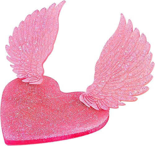 Miniatura 4 de Molde de resina de corazón, moldes de silicona con alas de ángel, marco conmemorativo, portavelas