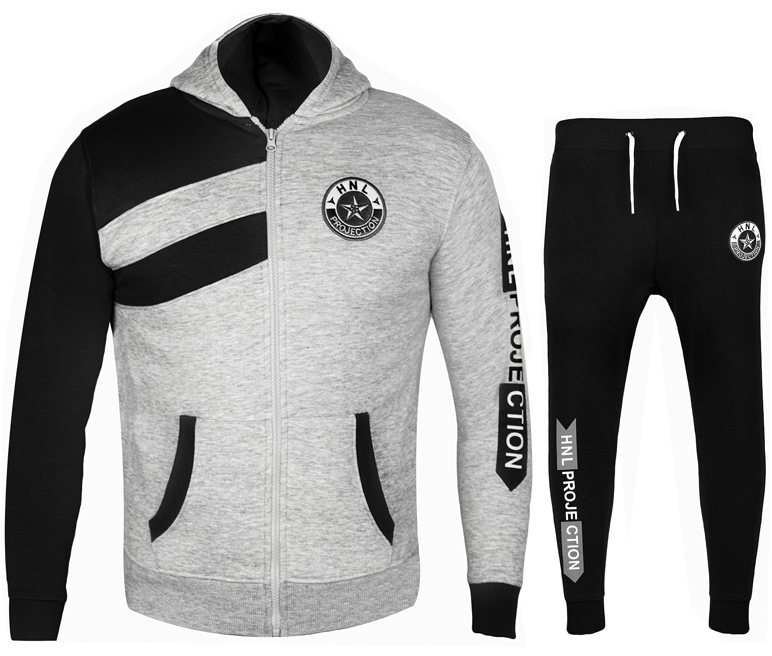 GUBA® Boys Tracksuit Bottoms, HNL Projection Hoodie and Joggers for Girls, Sportswear, Sweatshirt Pants Boys' Tracksuits Trousers, Kids Tracksuit Full Set for Peripatetic, Jogging Bottoms 2-13 Years