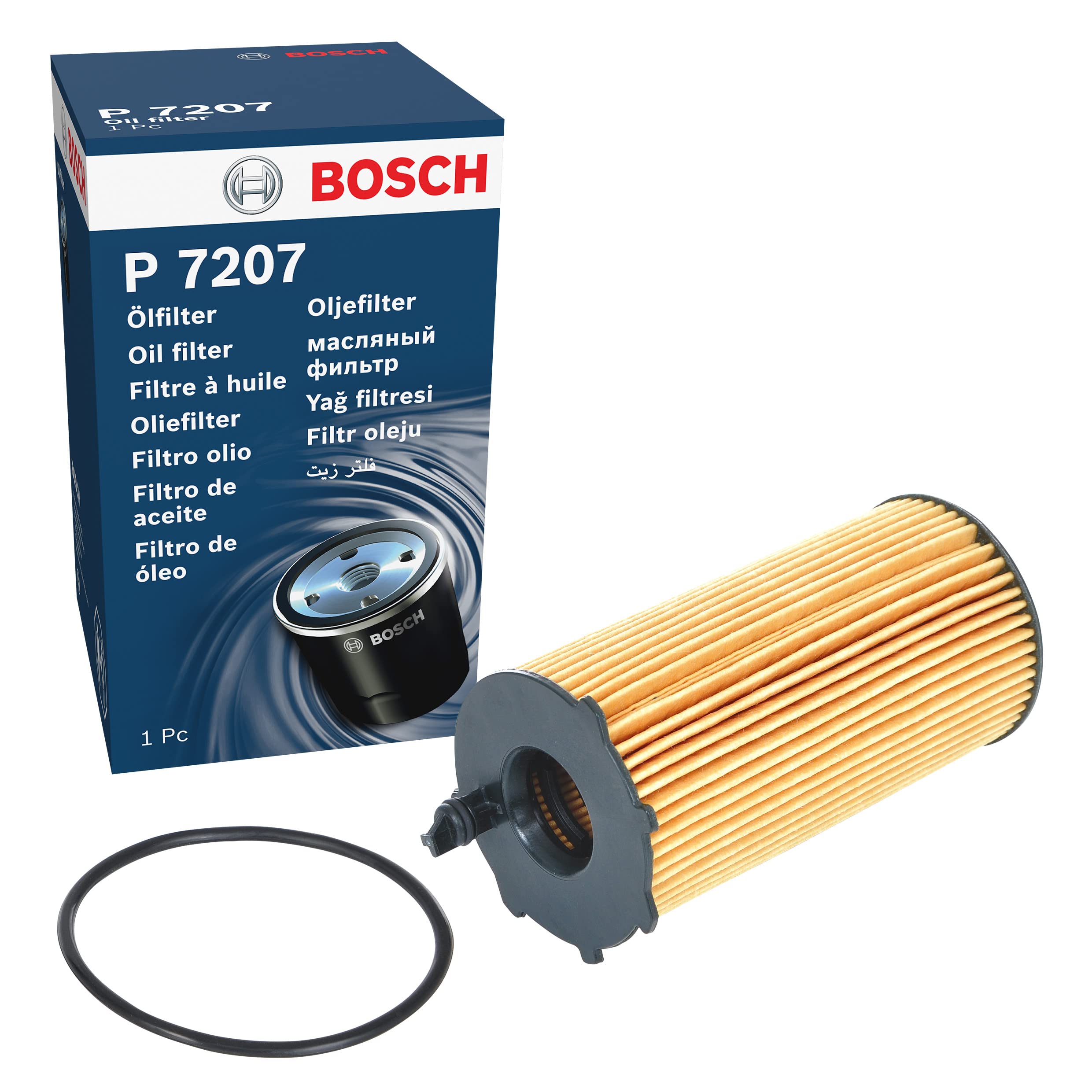 Filtre à Huile Auto Bosch P7207 - Haute Performance, Compatible Multiple Modèles - Protection Moteur Optimale