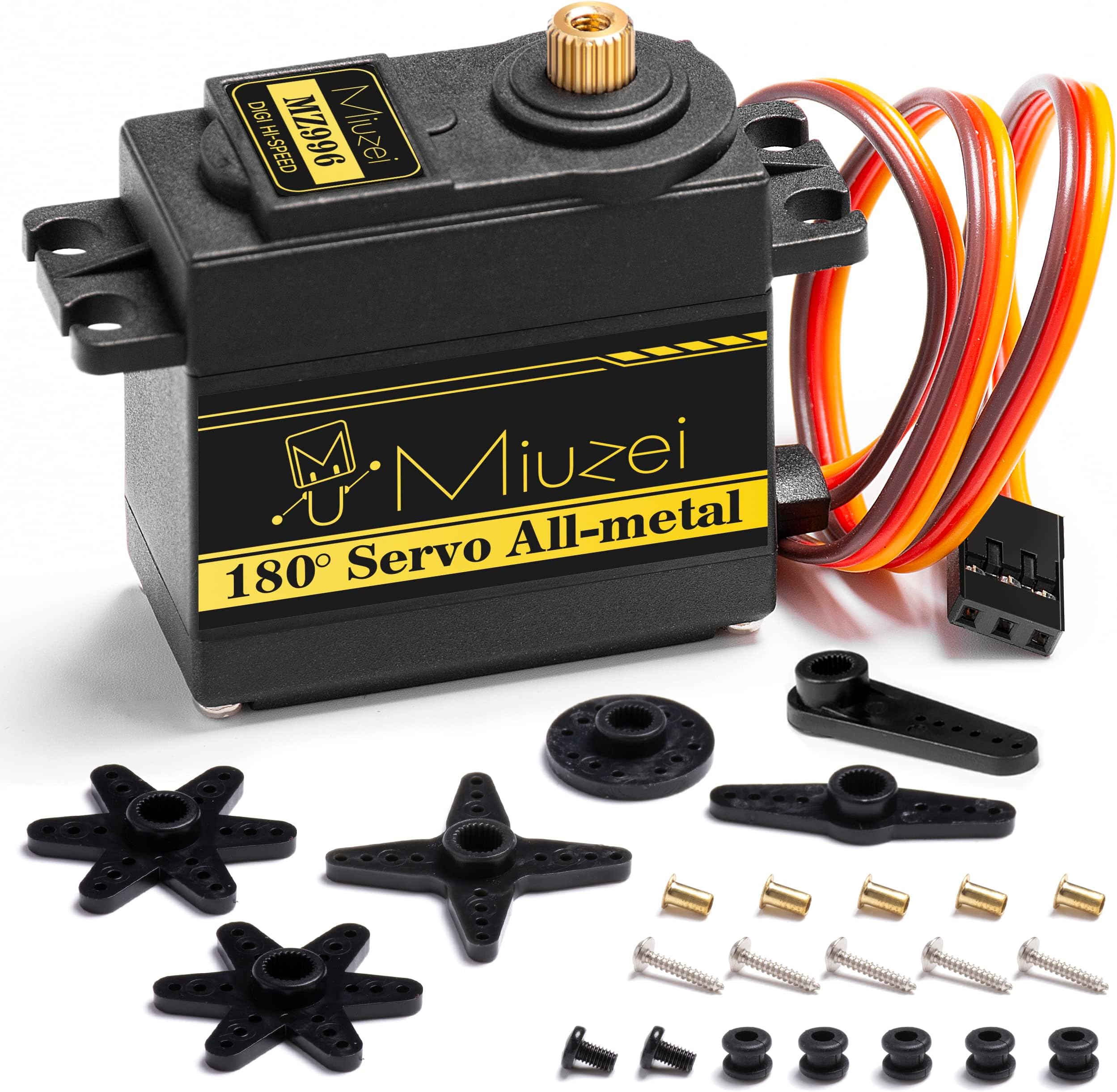 15KG Digital Servo Motor Metal Gear High Speed Torque Servo Motor for RC Car 1:8 1/10 12 Helicopter Airplane Car Boat Robot Arm Control (1pcs)