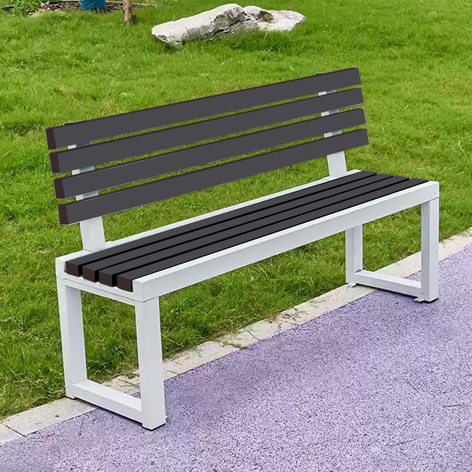 Banc d'extérieur imperméable en bois robuste à montage facile