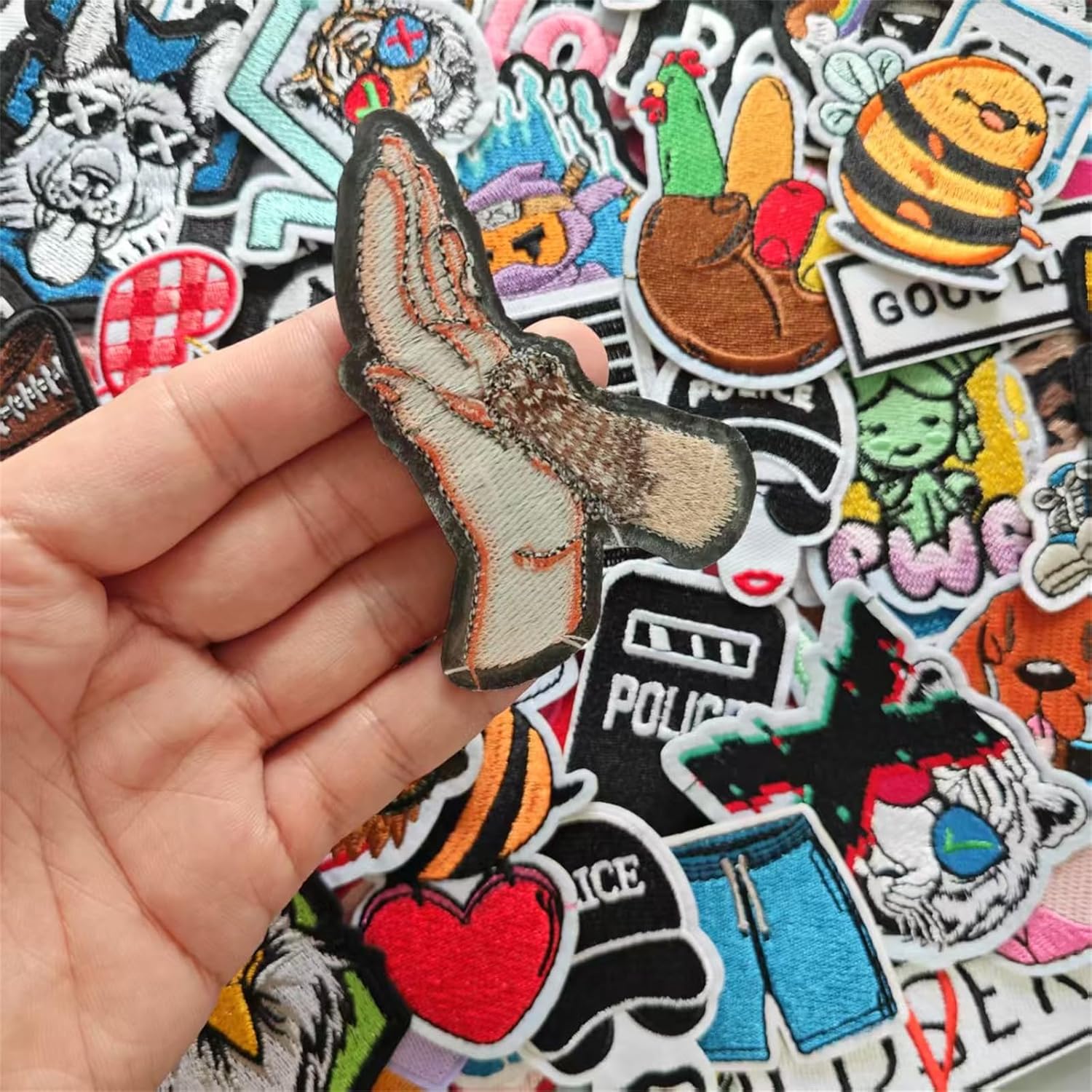 Embroidery Patches 30Pcs, Iron On/Sew On Patches with Cartoon, Flower, Animal, Letter, Love Designs for Clothes, Vest, Jackets, Jeans, Hats, Bags DIY Decoration, Mixed Styles - Image 3