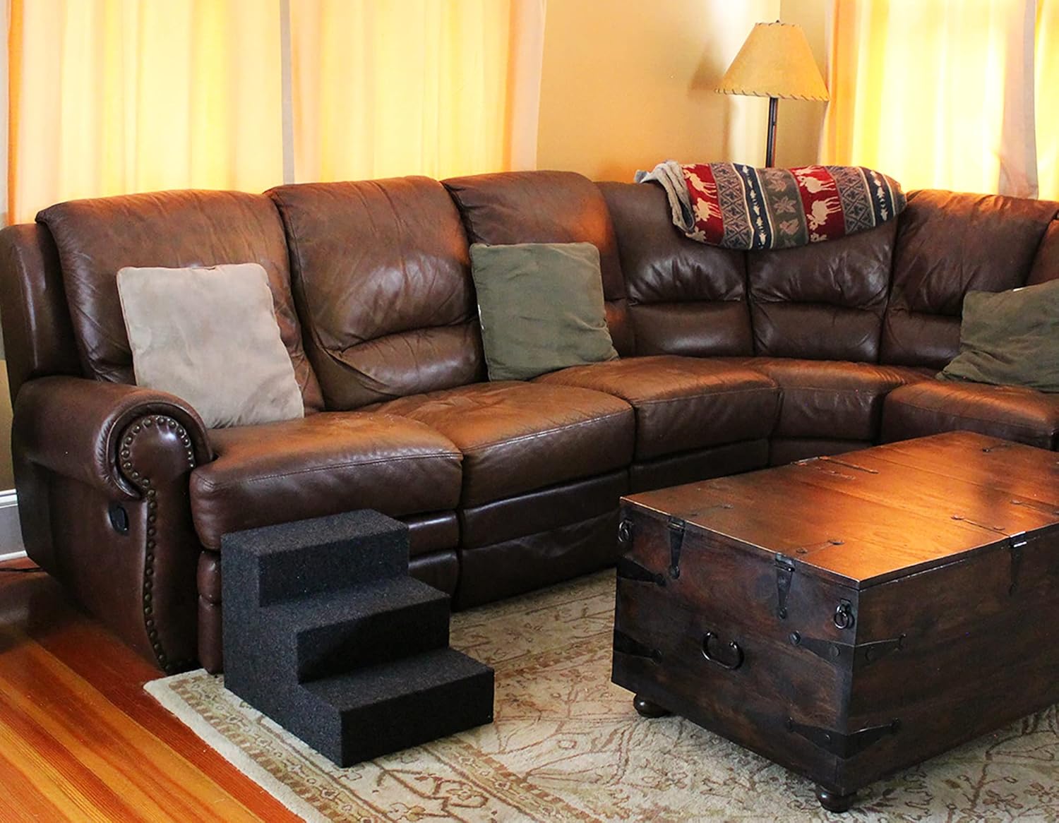 PENN-PLAX EZ Climb Felt Pet Steps – Great for Cats and Small Dogs of All Ages – Holds Up to 100 LBS – Stylish Dark Gray Color – 13” Height