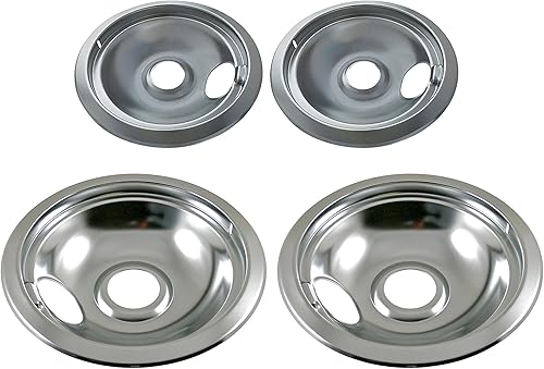 Juego de bandejas de goteo Kitchen Basics 101 de repuesto, para Frigidaire Kenmore 316048413 y 316048414: 2 x 6 pulgadas y 8 pulgadas
