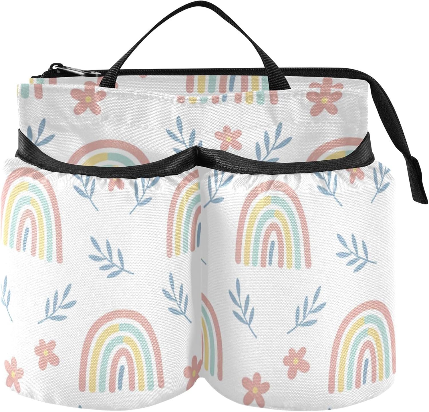 Burbuja Rainbow Twigs Luggage Cup Holder, Portable Suitcase Drinks Beverage Holder for Flight Attendant, Universal Travel Accessories