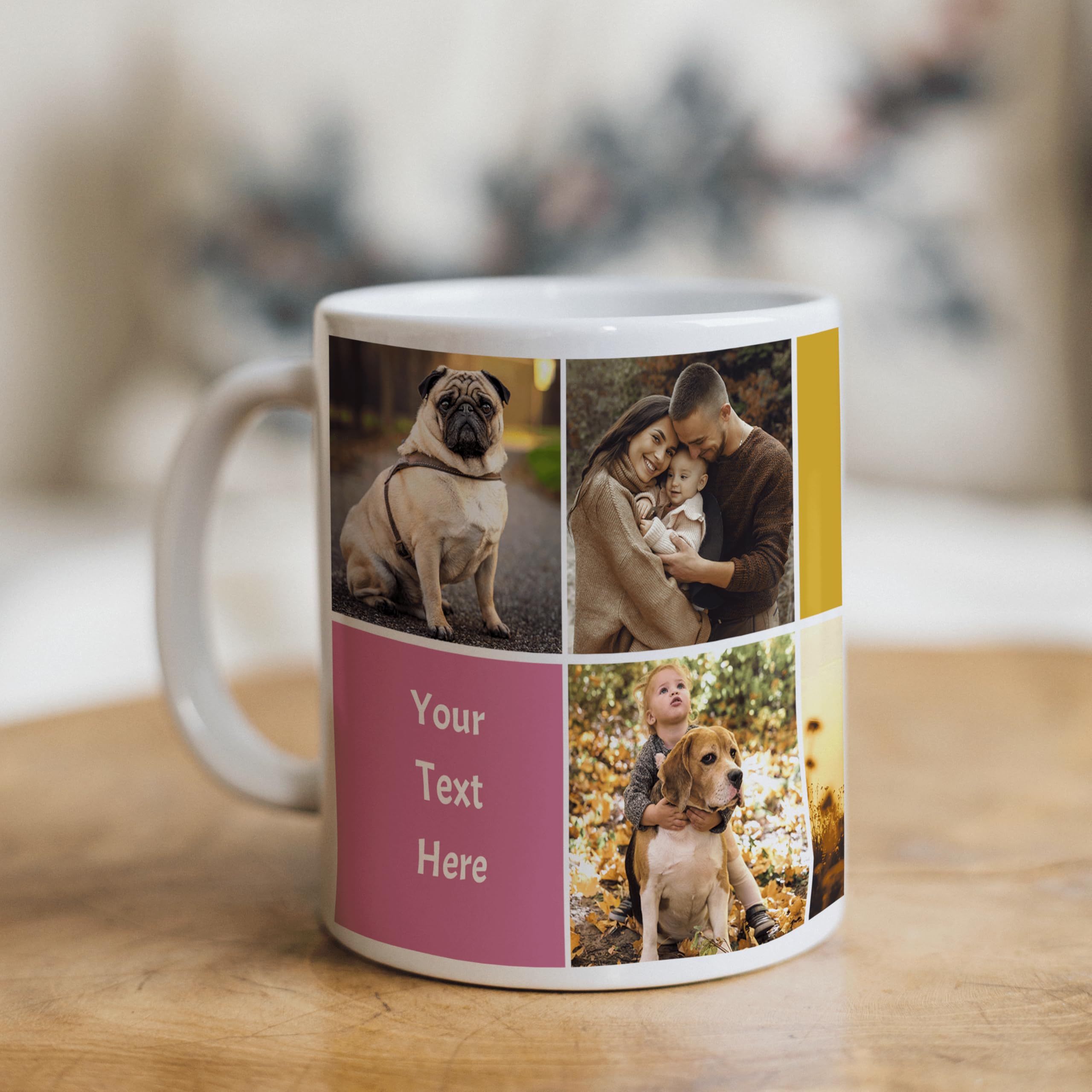 Custom Mug - Personalized Coffee Mug - Custom Cup with Pictures, Names, Text, Photos, Logos - 11, 15, and 20 oz with Color Options (10 Box (7 Images))