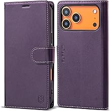Wallet Case for iPhone 17 Pro Max with Credit Card Holder,PU Leather Folio Flip Kickstand Protective Shockproof Cover for Apple 17 Pro Max Phone Case (Purple, for iPhone 17 Pro Max - 6.9'')