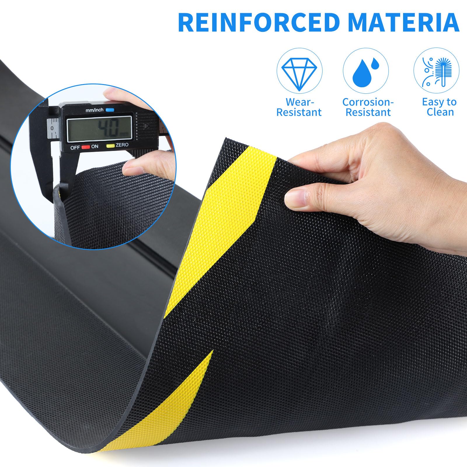 SWAWIS Canalina Passacavi Calpestabile in Gomma 100 x 30 cm Specifica per Esterno Passacavi Pavimento in Nylon e Gomma Canalina Veloce, Semplice e Riposizionabile