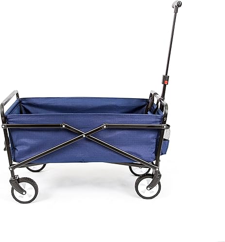 Miniatura 2 de MACSPORTS Carro utilitario plegable ligero para exteriores, capacidad de peso de 150 libras, azul marino