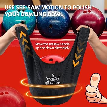 TonGass 3-Pack Bowling Ball Towel, and 3-Pack Bowling Ball Seesaw Bag