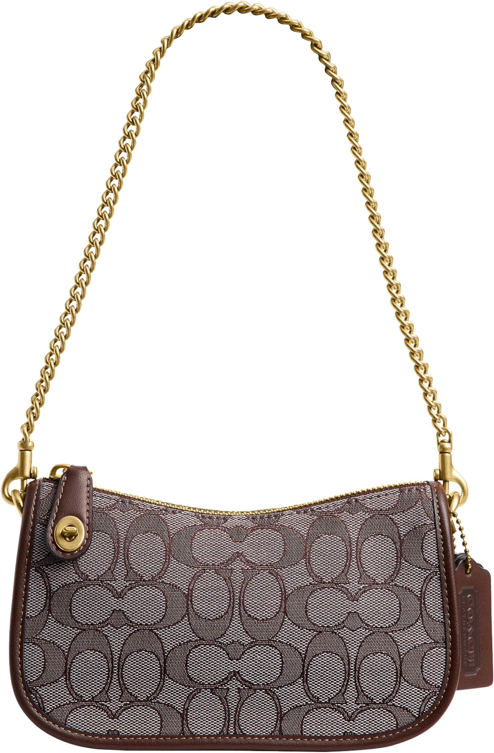 Coach Women's Swinger Bag 20 in Signature Jacquard, B4/Oak Maple, One Size