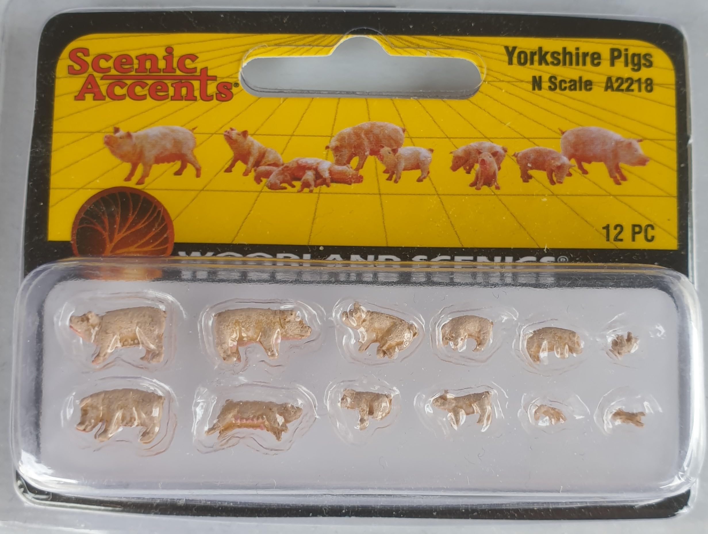 Woodland Scenics A2218 - Lane Pig Figures N 1:160 Yorkshire Pigs
