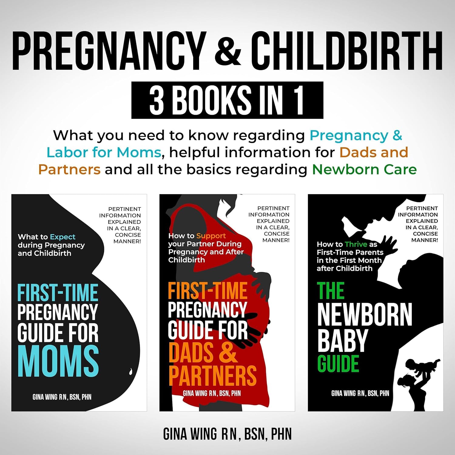 Pregnancy & Childbirth 3 Books in 1: What You Need to Know Regarding Pregnancy & Labor for Moms, Helpful Information for Dads and Partners and All the Basics Regarding Newborn Care    
	                
	            

                 
                        Audible Audiobook 
                  
                        – Unabridged