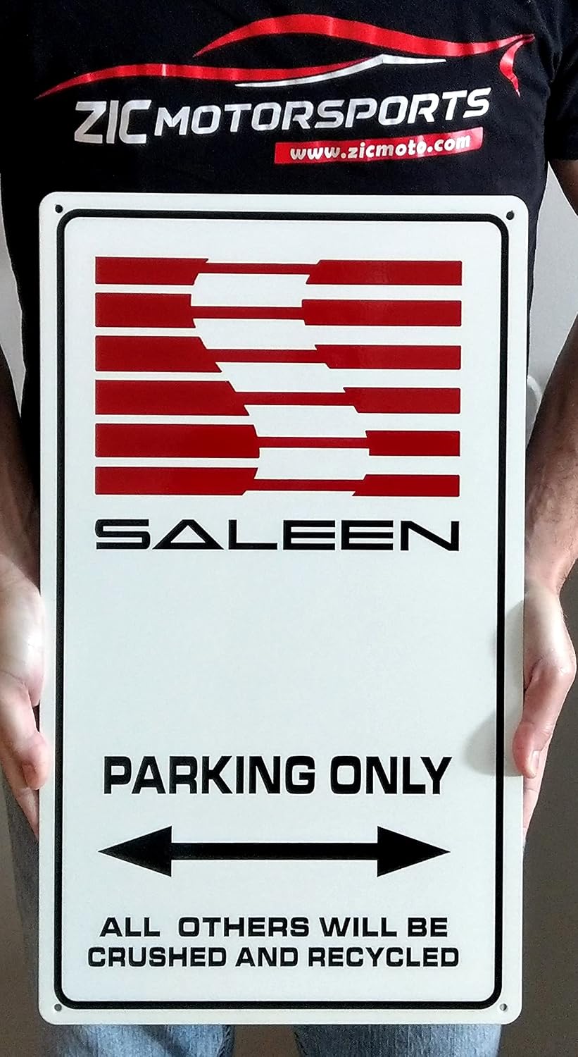 SALEEN Parking Only Metal Garage Sign - Large 20" X 12"