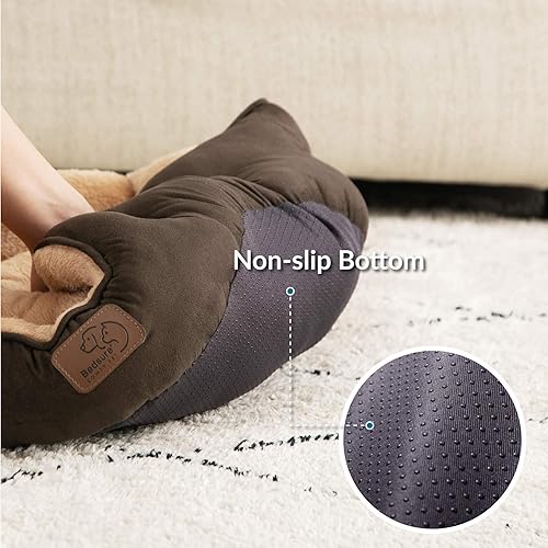 Miniatura 146 de Bedsure Camas lavables para perros, camas redondas con parte inferior antideslizante para gatos de interior, cachorros y gatitos, 20 pulgadas, gris