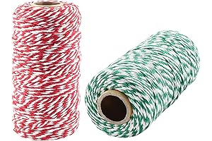 Red and White Striped String: Bakers Candy Rope and Gift Wrapping Essential