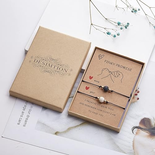 Miniatura 5 de Desimtion Christmas Couples Bracelets I Love You Morse Code Matching Bracelets for Couples Gifts for Him and Her, Long Distance Relationship Gifts