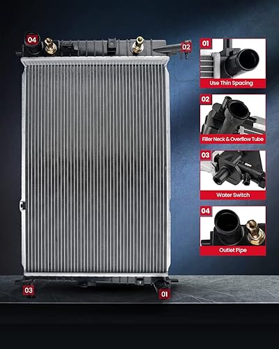 Miniatura 7 de KAX Reemplazo del radiador CU1778 para radiadores de motor automotriz Tacoma 1995-2004