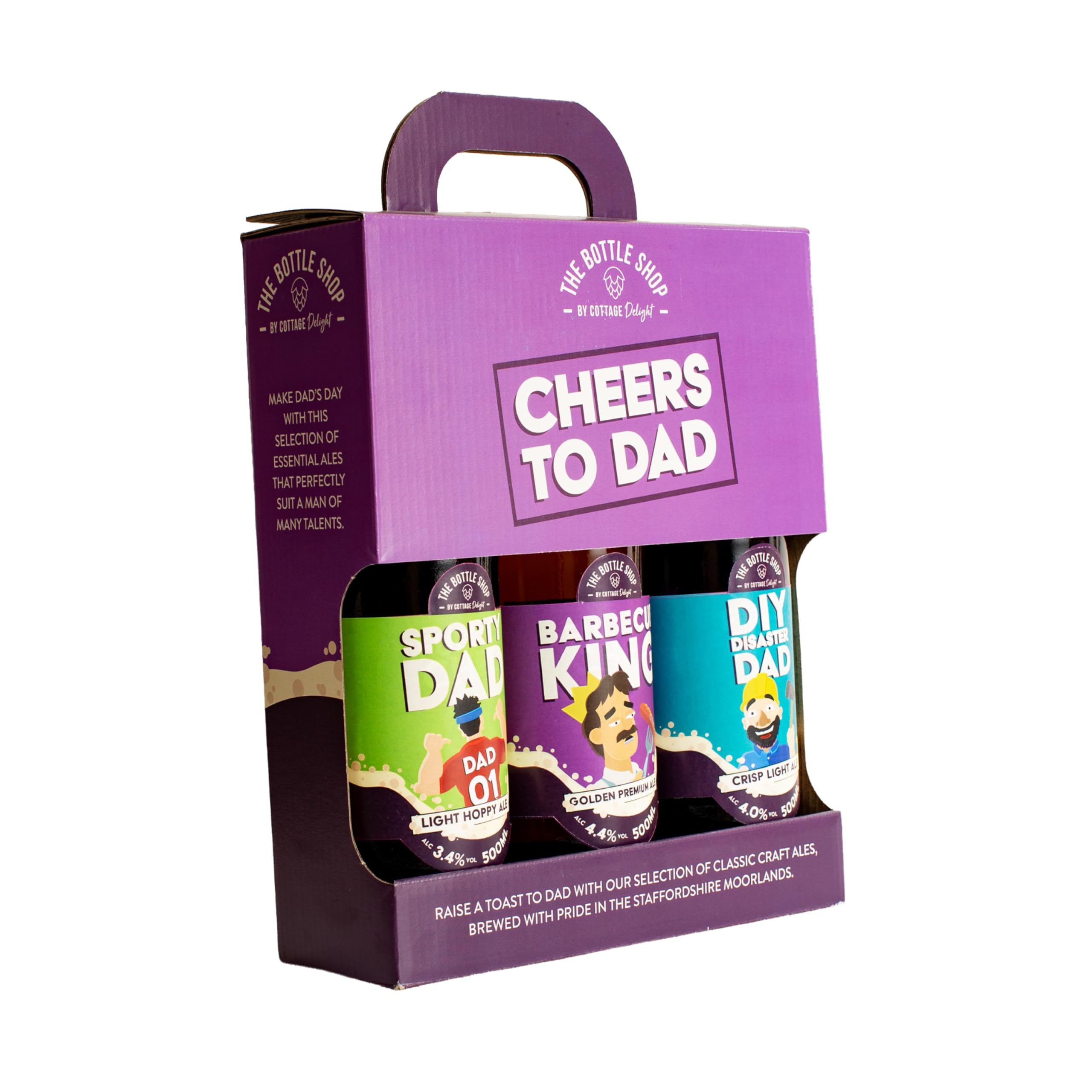 The Bottle Shop - Cheers To Dad Beer Set, 3 x 500ml Craft Ales