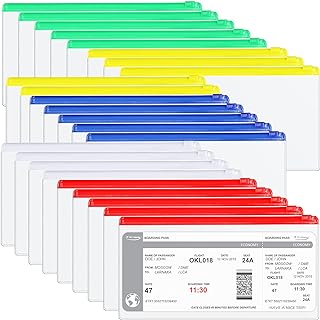 Marspark 100 Pcs Plastic Poly Envelope Small Clear Envelopes with Zipper Pencil Pouches Bulk A6 Pencil Bags for Cash Money Pen Document Office Supplies 9.2 x 4.7 Inches (Multicolor)