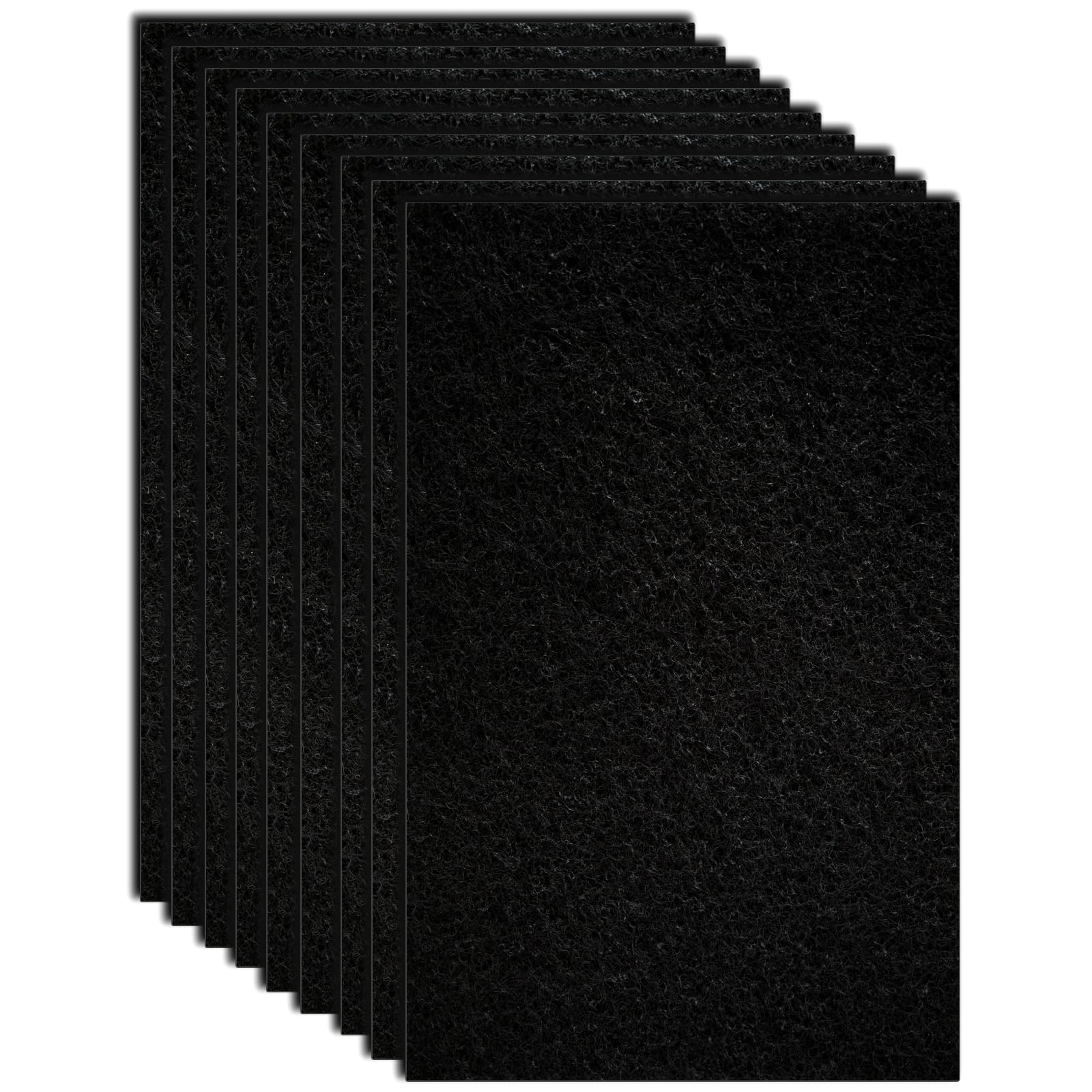 MEDUWEDU 10-Pack 4.5" x 6.5" Carbon Filter Pads for Covered Cat Litter Boxes – Odor Control Replacement Liners for Enclosed Litter Systems