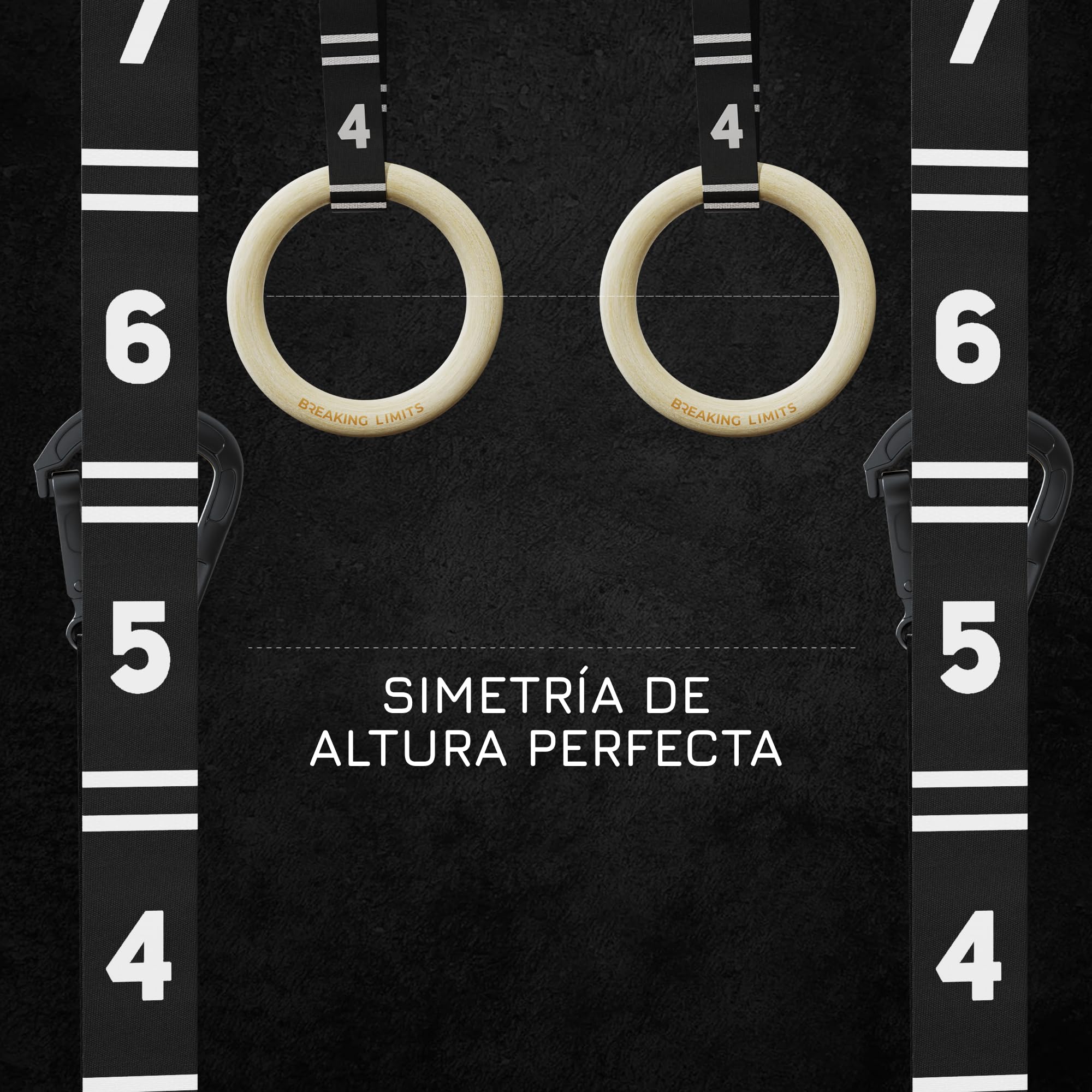 BREAKING LIMITS Anillas Gimnasia - Anillas Calistenia - Gymnastic Rings para Crossfit y Fitness