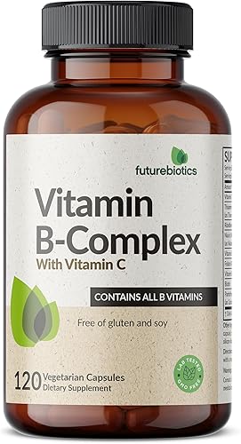 Miniatura 3 de Futurebiotics Complejo de vitamina B con vitamina C apoya la producción de energía, el sistema nervioso y el apoyo inmunológico, sin OMG, 120