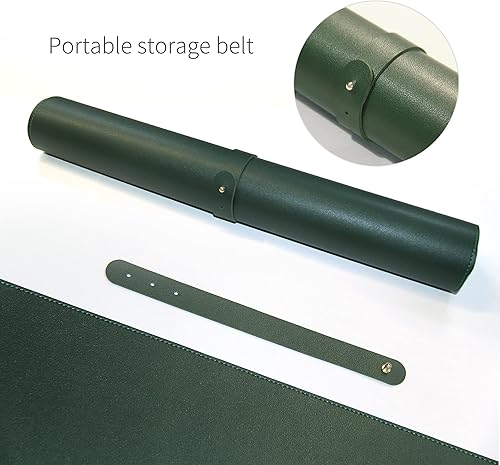 Miniatura 4 de RENMTURE Alfombrilla de mouse de doble cara, corcho natural y piel sintética, grande para oficina y trabajo en casa, protector de escritorio