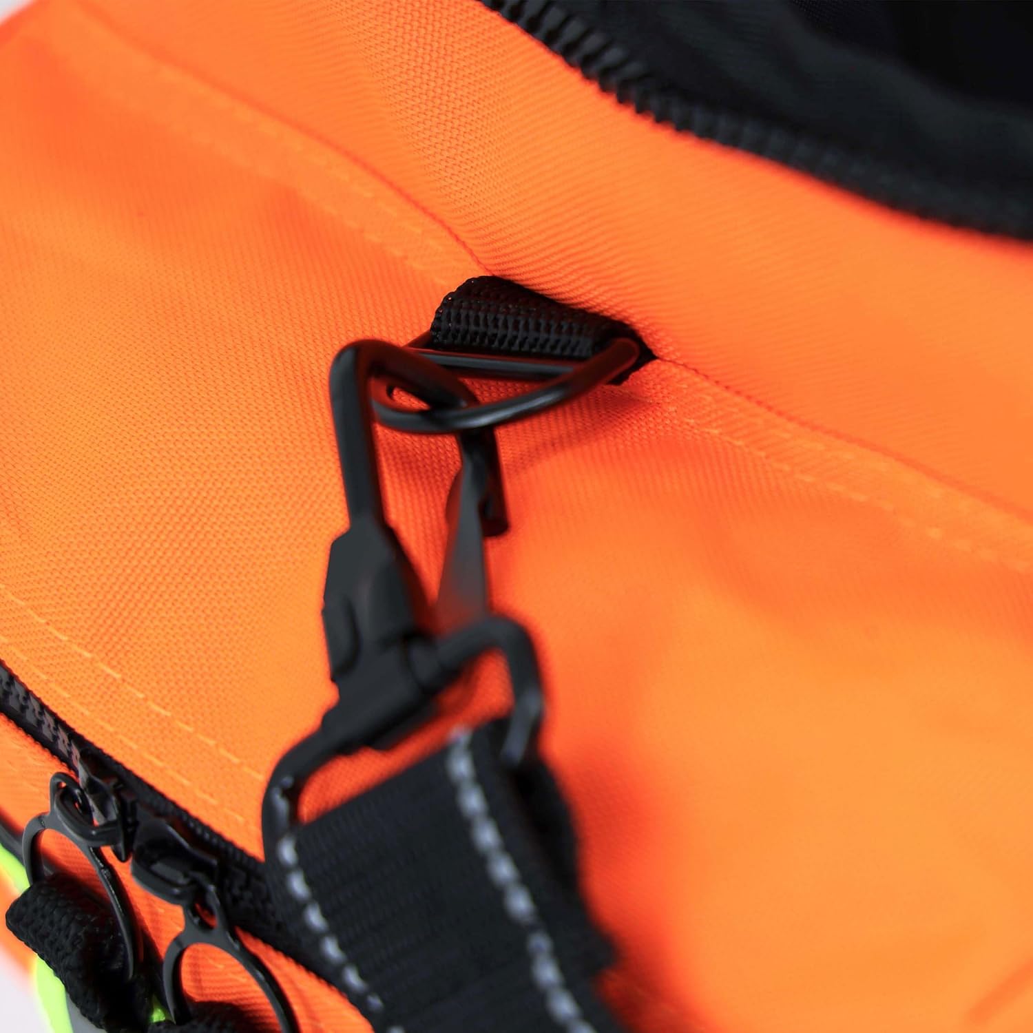 Lightning X Medium First Responder EMT Bag | LXMB25 | w/Reflective, Shoulder Strap & Zippered Compartments for First Aid + Trauma Supplies - Orange