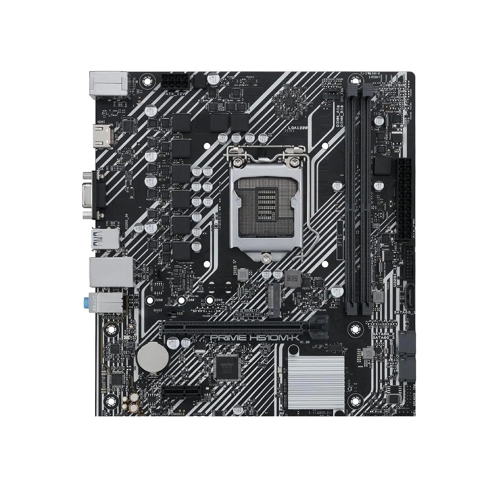 Placa Base Placa Base Fit For ASUS LGA 1200 Prime H510M-K H510 PCI-E 4.0 2 DDR4 64 GB SATA III Micro ATX USB3