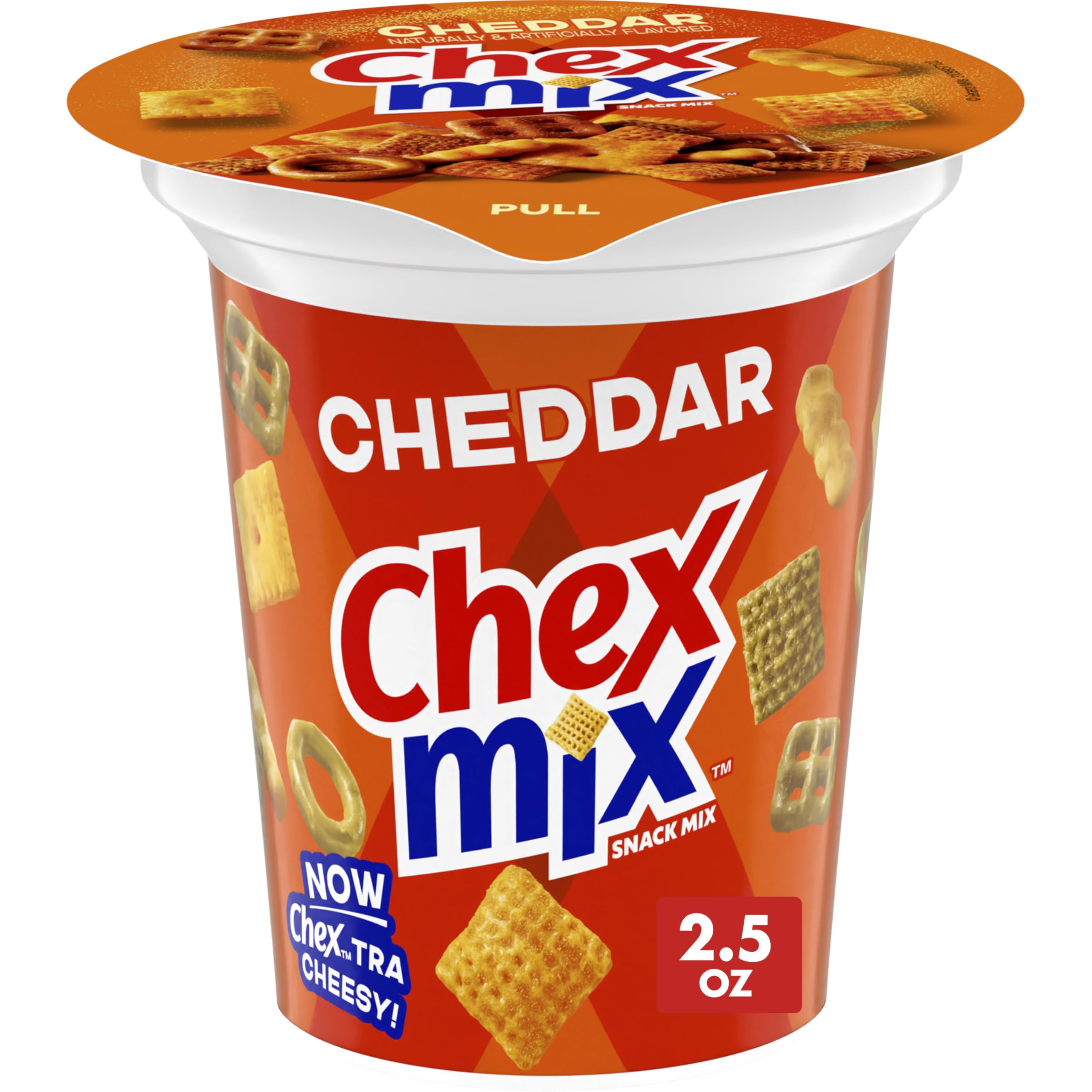 Amazon.com: Chex Mix Cheddar Flavored Snack Mix, Snack Cup, 2.5 oz