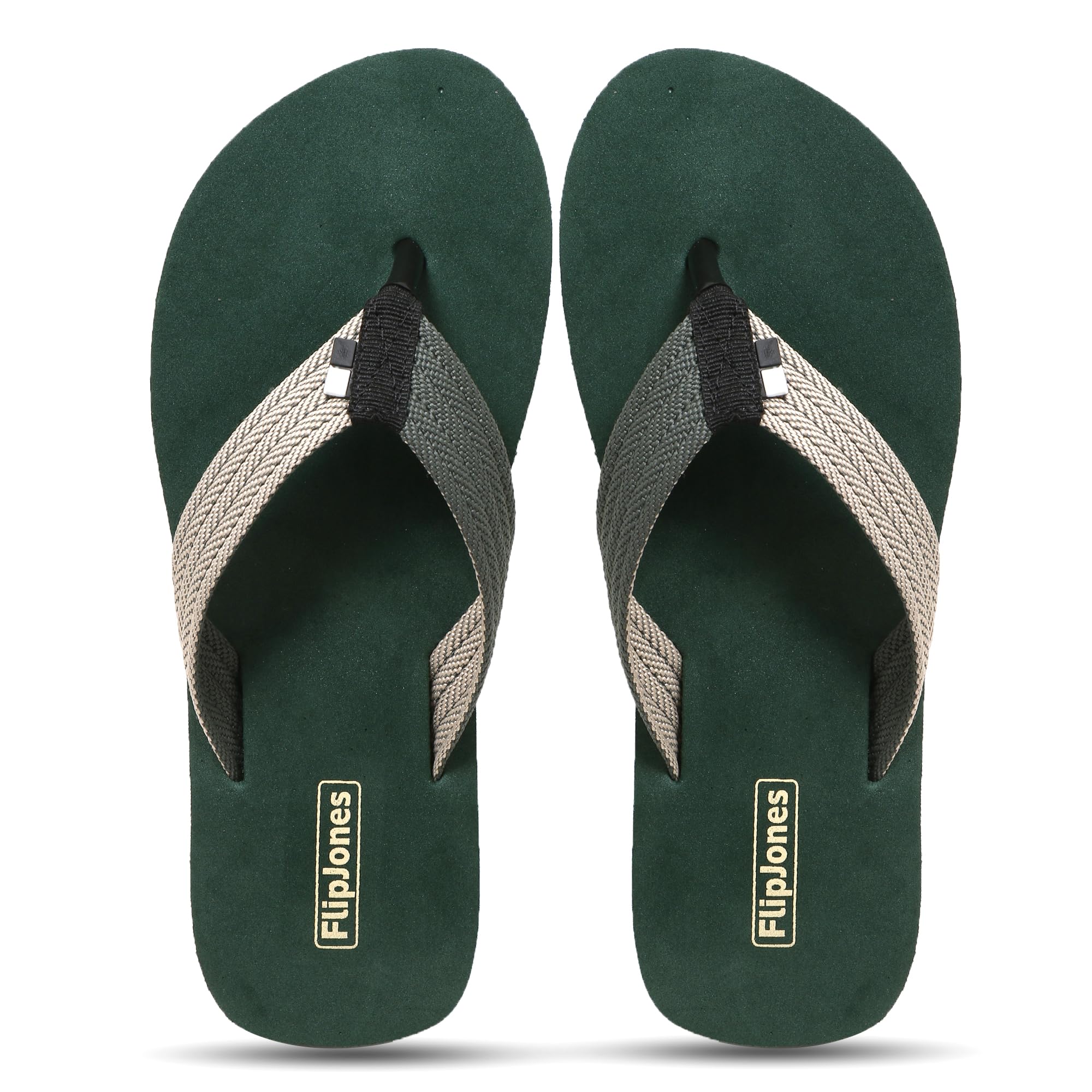 Comfort Flip Flops with Herringbone Pattern, Niwar Straps, Available in Green, Black, Grey and Cherry-image-13