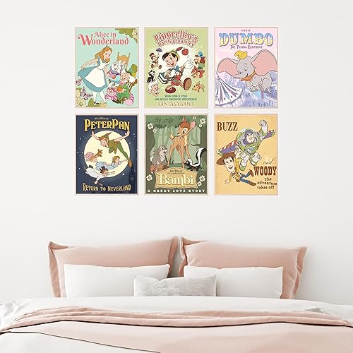 Miniatura 4 de BigWig Prints Arte de pared de Disney, pósteres clásicos de películas de Disney, carteles de Disney, decoración de guardería de Disney, arte de