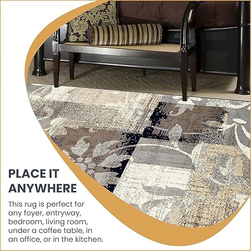 Miniatura 71 de Superior Alfombra interior con respaldo de yute, perfecta para entrada, oficina, sala de estar/comedor, dormitorio, cocina, piso, decoración moderna