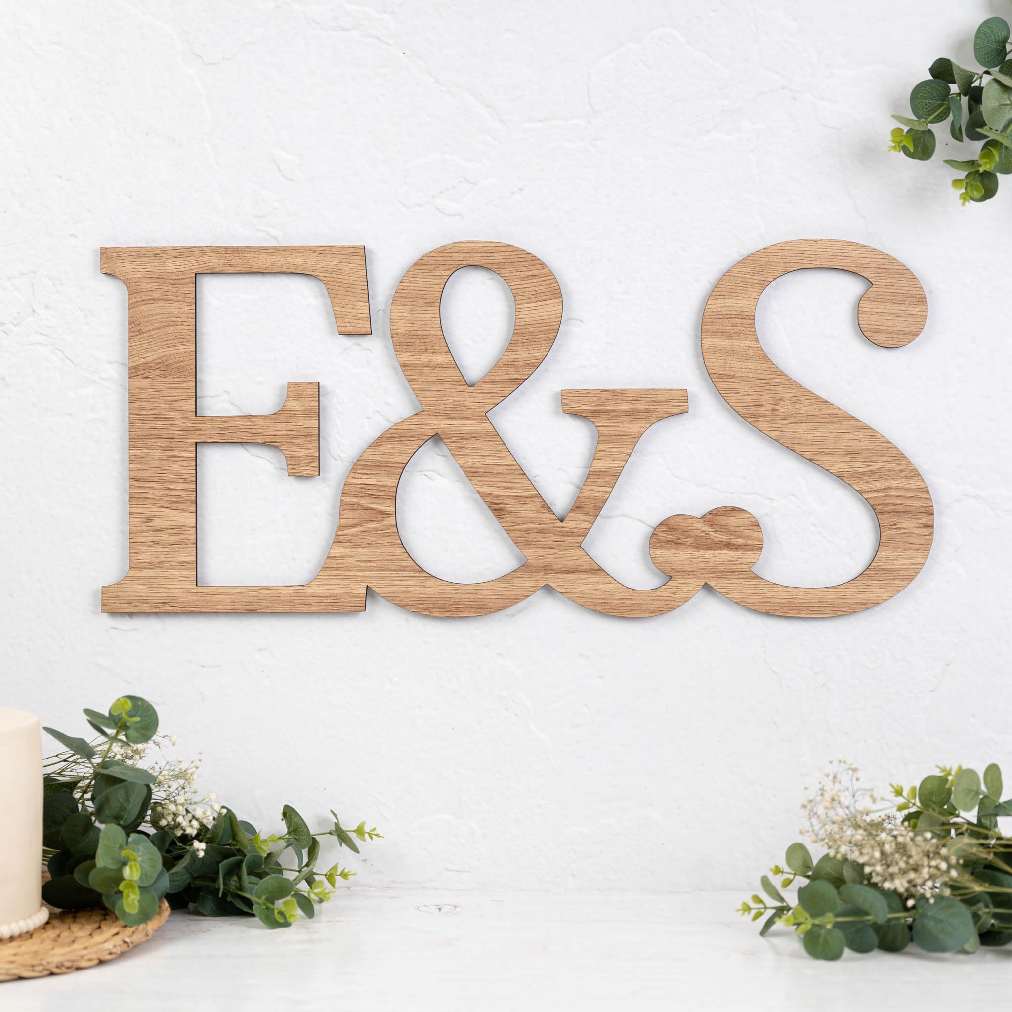 Wanapix | Prénoms en Bois Personnalisés | Déco Chambre/Maison | Cadeau Mariage/Baptême | Chêne | 30 cm