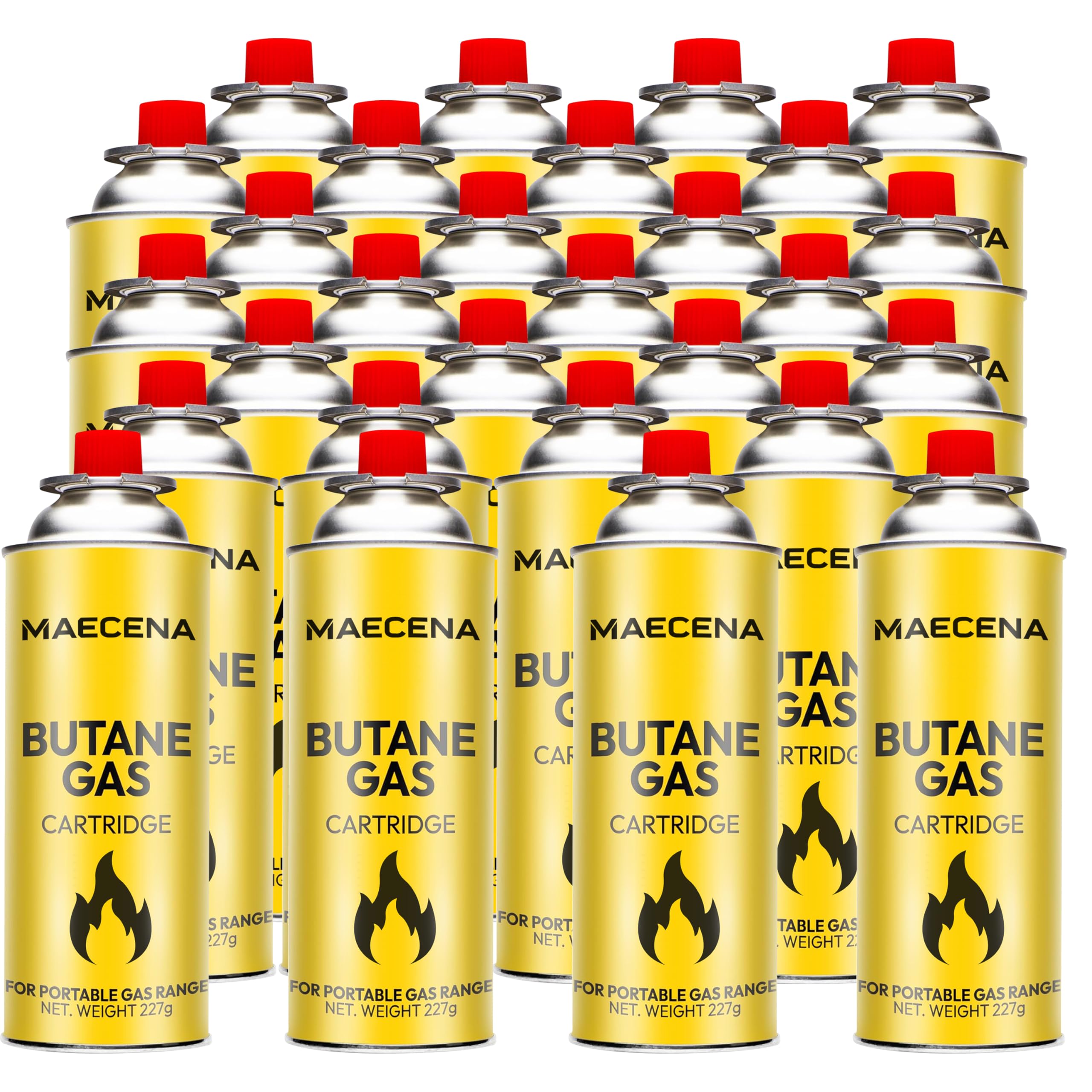Butane Gas Canisters (Pack of 16) – Portable Butane Gas Bottles for Camping Stoves, BBQs, Heaters & Outdoor Cooking