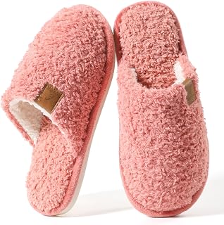 Women's Fuzzy Slippers Warm Cozy Memory Foam Indoor House Shoes
