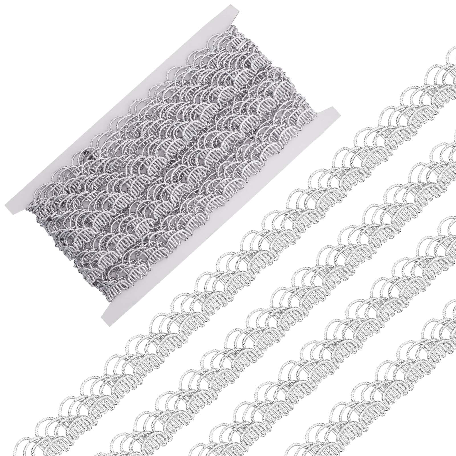 Galon Couture Déco Galon Doré 5mm - 20m De Bordure Dentelle Métallique Pour Couture, Déco Tissu Et Bricolage Garniture Décoration Tissu