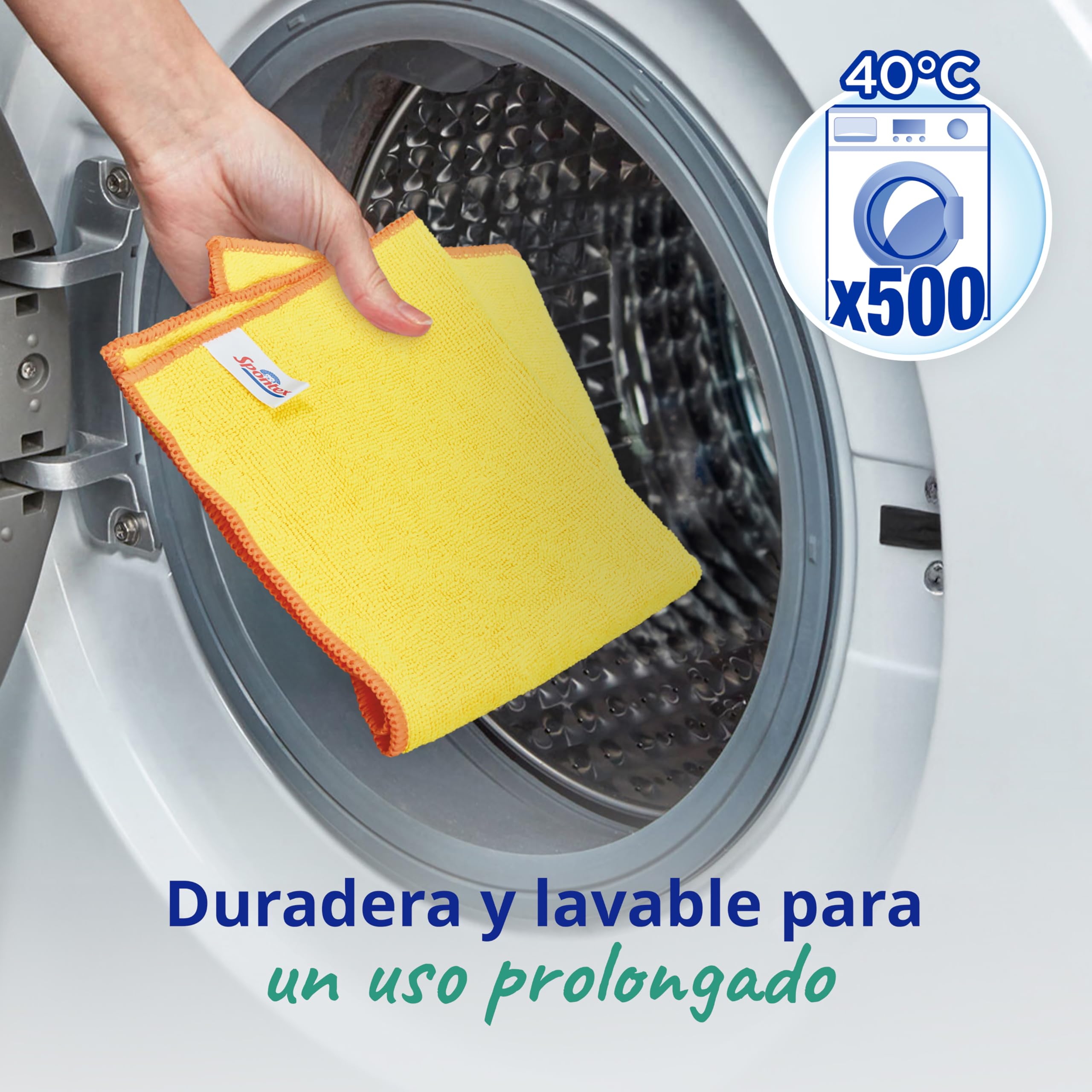 Spontex Paños de microfibra para limpieza | 16 bayetas Microfibre Collection | Para usar como trapos del polvo y paños de cocina | 30 x 30 cm | Colores surtidos | 16 unidades — view 6