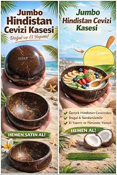 Jumbo Hindistan Cevizi Kasesi, Do al El yap m  13-15 cm