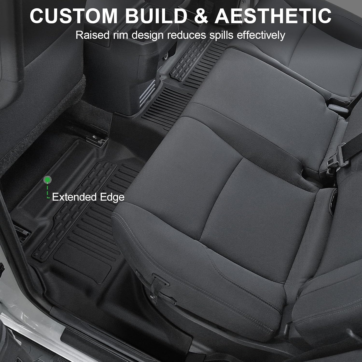 Floor Mats for 2024-2026 Toyota Tacoma Double Cab (Not fit Hybrid), TPE All Weather Durable Floor Liners for Toyota Tacoma Accessories