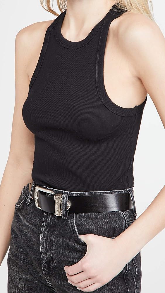 【関税込み】ANINE BING ブラック レース ブラ ANINE BING Women's Eva Tank, Black, XS at Amazon Women's