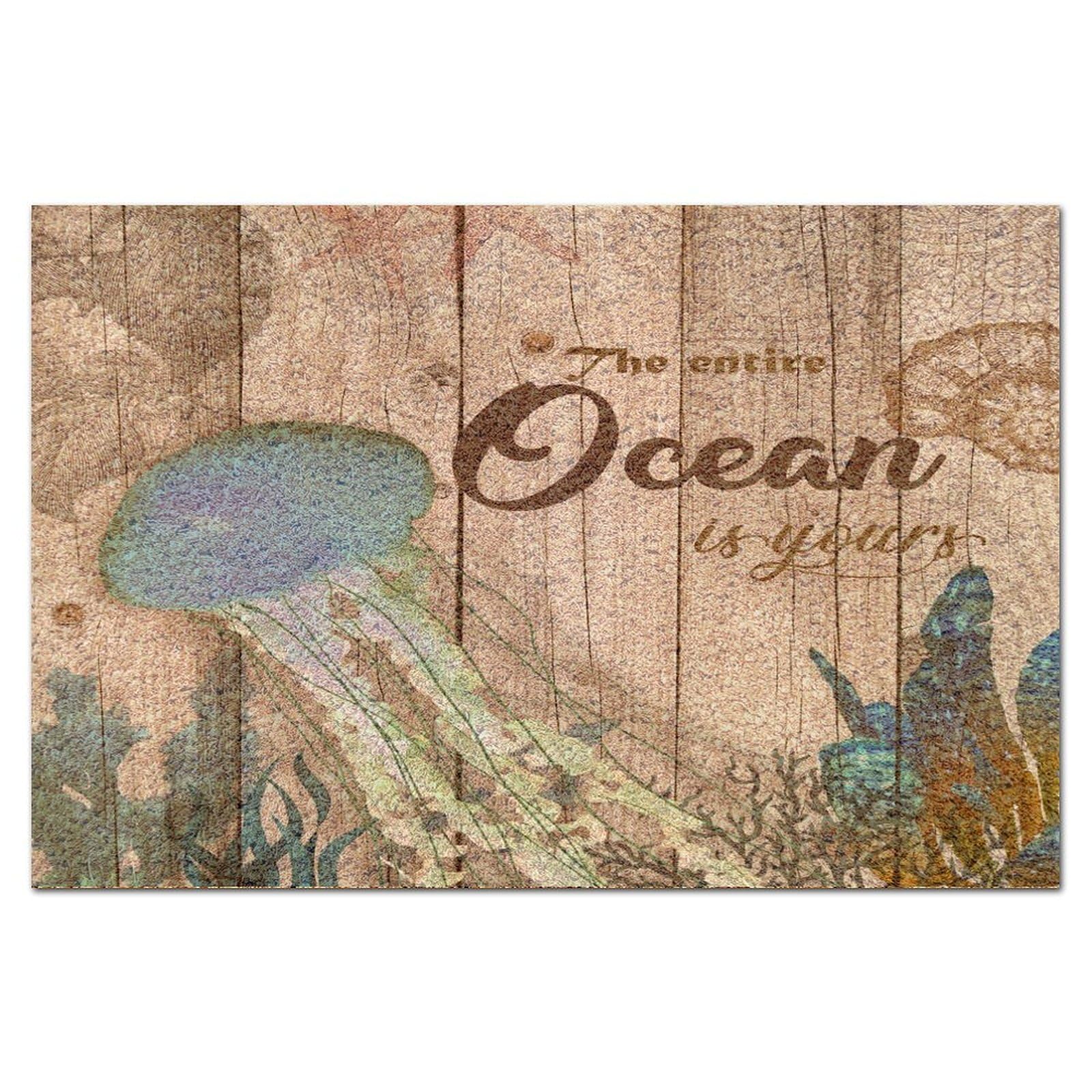 Paillasson paillasson coco ocean antidérapant extra épais 40cm pour entrée de plage