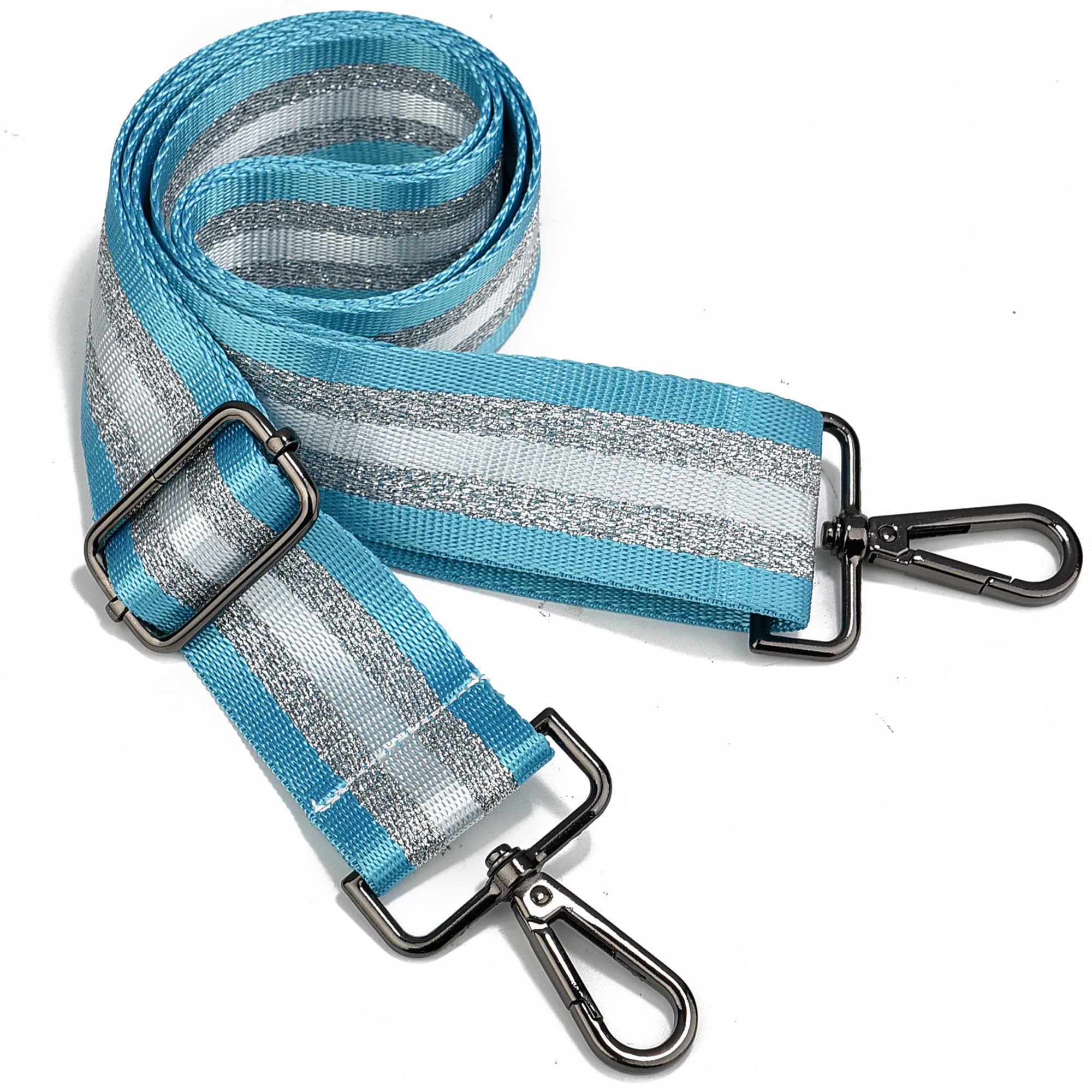 LVYOUME Purse Strap Silver Hardware Wide Bag Straps Replacement Crossbody Adjustable Shoulder Strap for Purses