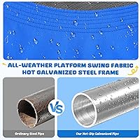 Vista 6 de Trekassy Columpio de árbol de plataforma Skycurve de 700 libras y 60 pulgadas para niños y adultos, resistente al desgaste con 2 correas para colgar