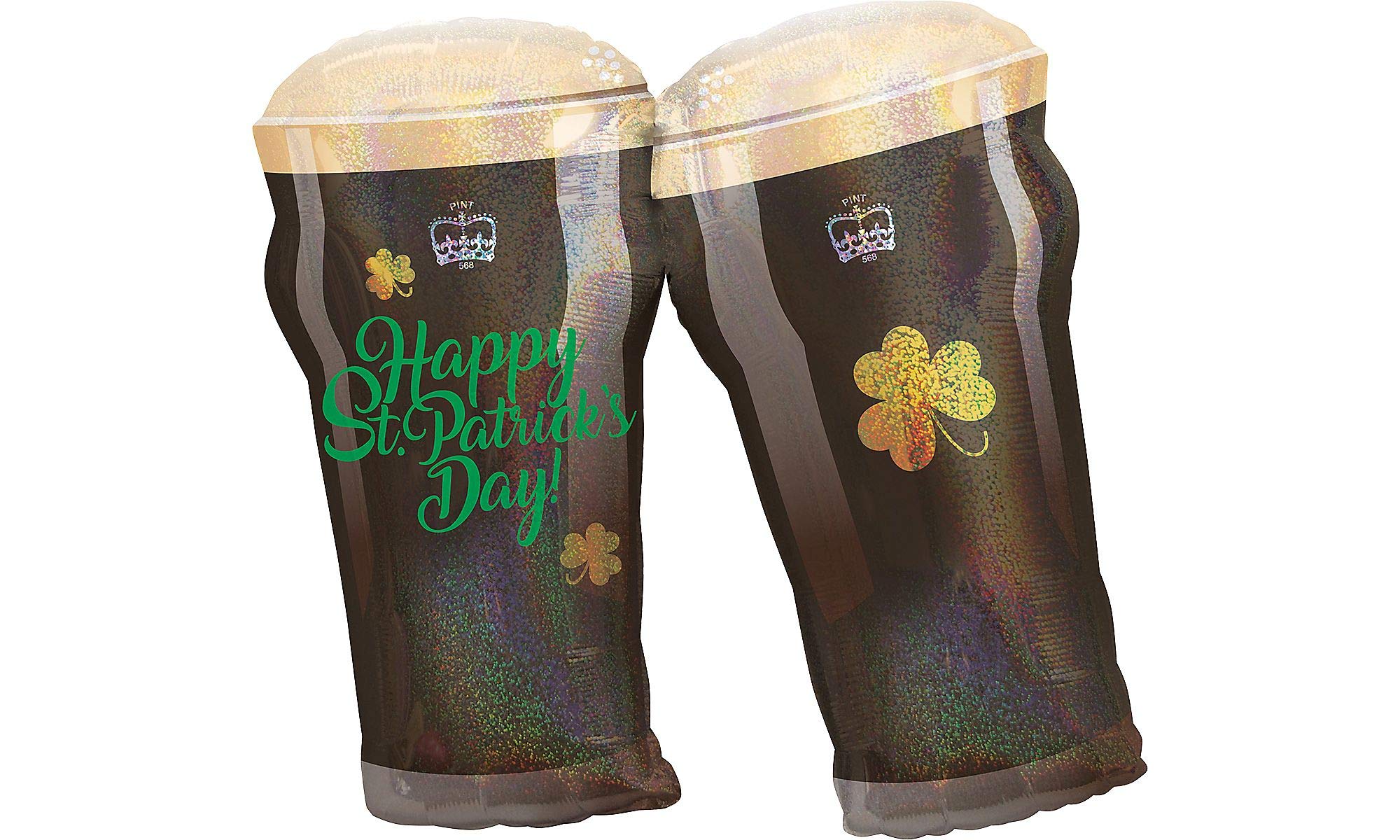 St Pattys Bear Glasses S/Shape, Brown, Large