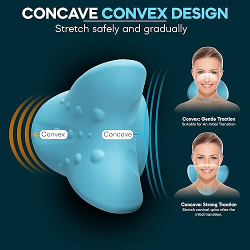 Miniatura 5 de Estirador de cuello de tracción cervical, relajante de cuello y hombros para aliviar el dolor, almohada ergonómica para el cuello, corrector