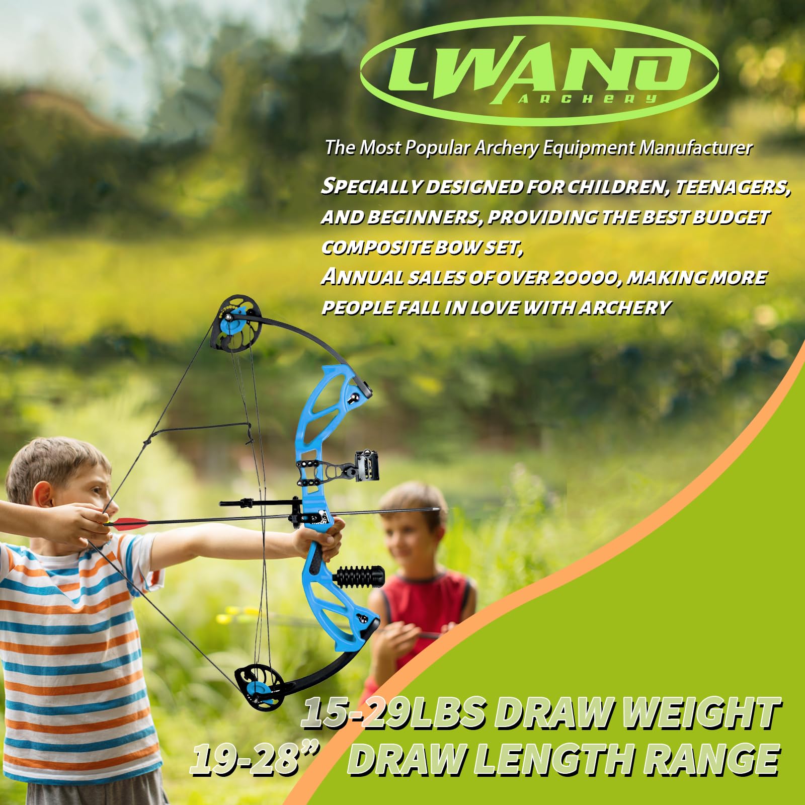 Compound Bow Archery Sets for Youth & Kids,Beginners, Right Hand Compound Bows, Draw Length 18