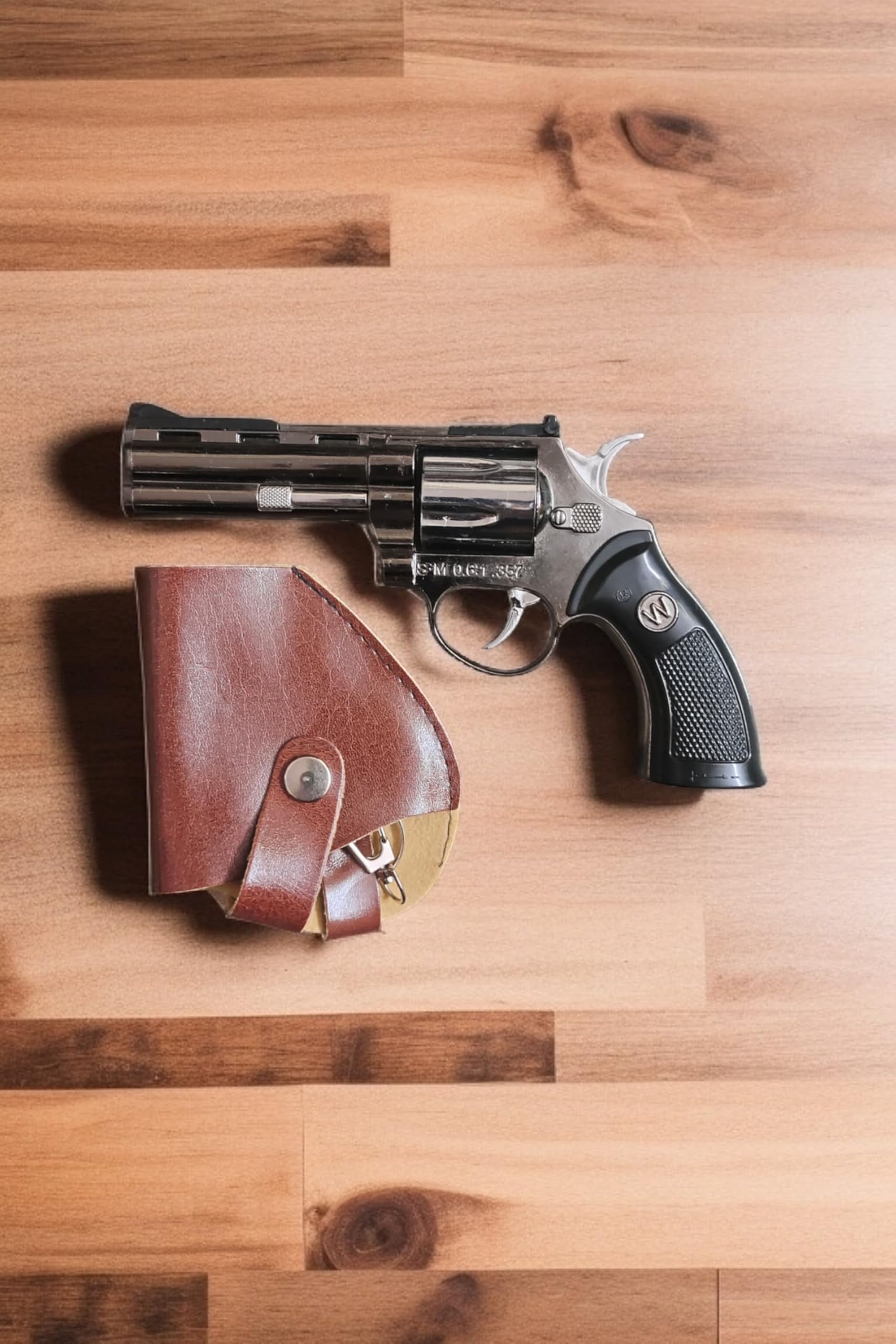 Revolver Shape Gun Lighter with Silver-image-33